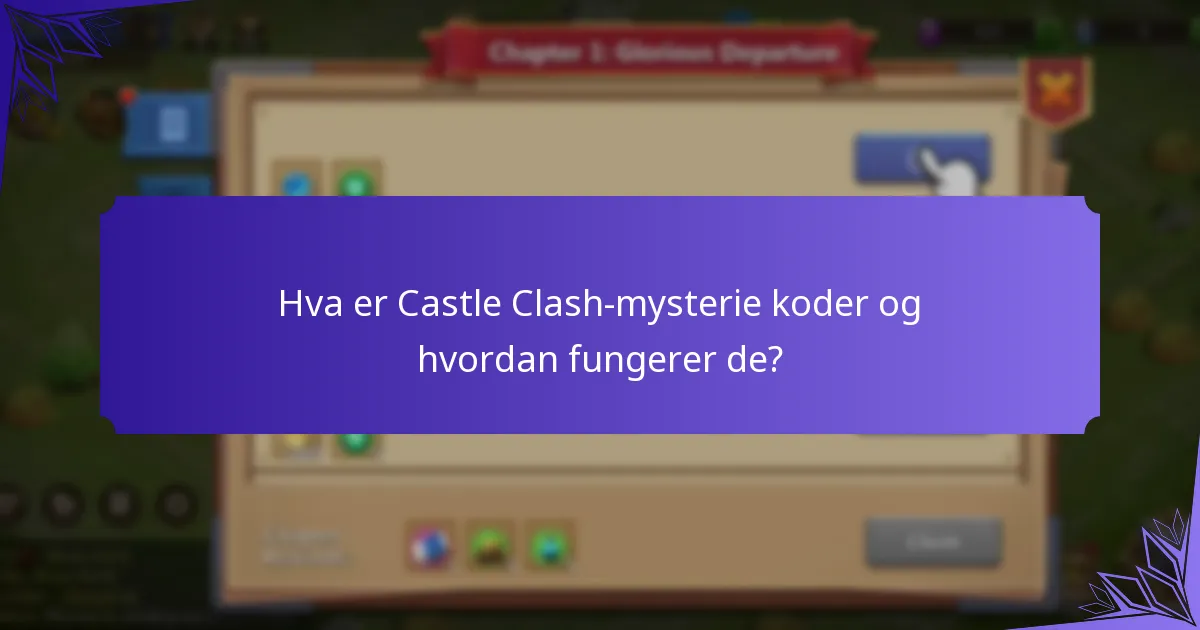 Hvilke mysterie koder er for øyeblikket aktive?