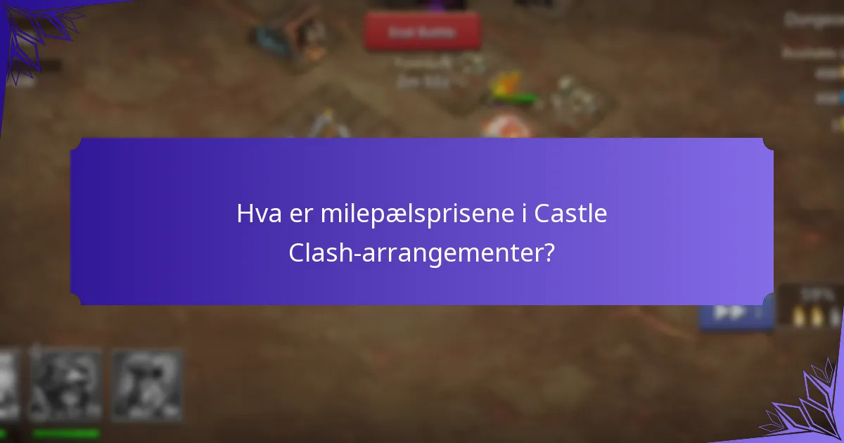 Hvilke unike gjenstander er tilgjengelige under Castle Clash-arrangementer?