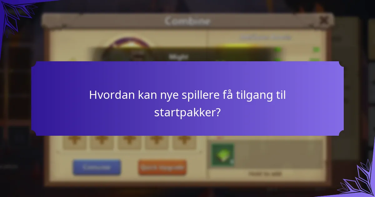Når oppdateres eller endres startpakker?
